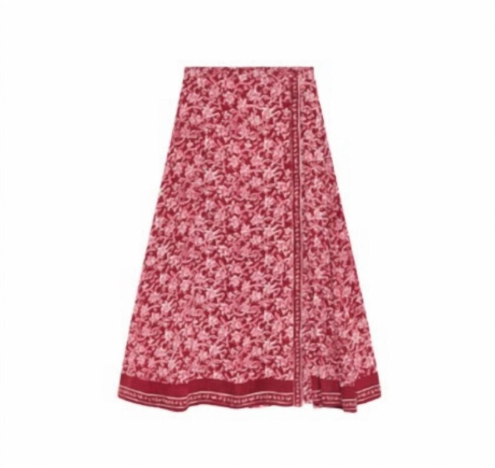 NEW MAISON HOTEL women's lana red lion skirt in ruby